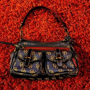 Blue Denim Dooney & Burke Saddle Shoulder Bag